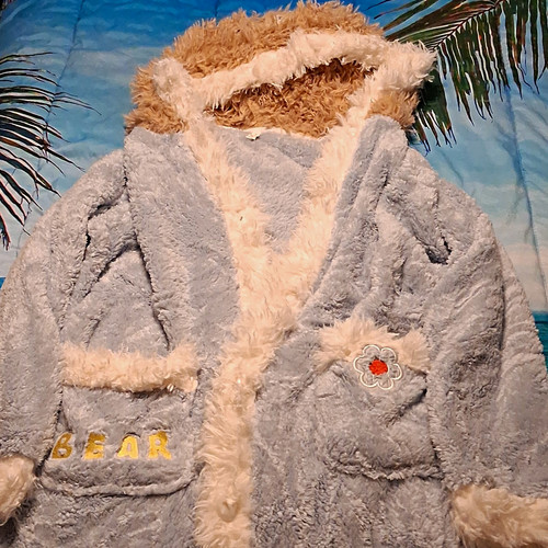 Womens hooded fleece bathrobe - womens,
